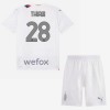 Jalkapallo Pelipaidat/Peliasut AC Milan Thiaw 28 Lasten Vieraspelipaita 2023-24